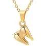 U7 Dental Necklace Mini Cute Teeth Pendant Rolo Chain Stainless Steel / 18K Gold Plated Tooth Necklaces