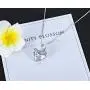 Love Heart Pendant Necklace Zircon Rhodium-plated Copper Jewelry Gifts For Women 18+2 Love Heart Pendant Necklace Zircon Rhodium-plated Copper Jewelry Gifts For Women 18+2