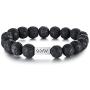 VNOX God is Greater Than Highs&Lows Natural Lave Rock Stone Essential Oil Diffuser Beaded Stretch Bracelet
