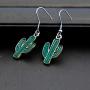 Cactus Dangle Earrings 316 Stainless Steel Cactus Charm Jewelry Gift for Cactus Lover Saguaro Jewelry