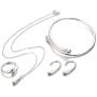 Anlsen 4PCS Sterling Silver Jewelry Set for Women Teardrop Pendant Necklace Earring Bracelet and Ring Jewelry Gifts