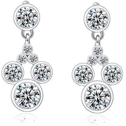Deelan Mickey Jewelry Stud Earrings For Women Mouse Drop Dangle Charm Rose Gold Platinum Plated Zircon Earring Deelan Mickey Jewelry Stud Earrings For Women Mouse Drop Dangle Charm Rose Gold Platinum Plated Zircon Earring