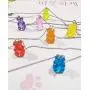 RUIZHEN Cute Mini Gummy Bear Dangle Earrings Pendant Necklace Jewelry Set Cute Animal Earrings