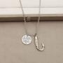 Zuo Bao Memorial Fish Hook Cremation Ash Urn Necklace A Piece of My Heart Lives in Heaven Jewelry Sympathy Loss Gift for Her
