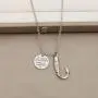 Zuo Bao Memorial Fish Hook Cremation Ash Urn Necklace A Piece of My Heart Lives in Heaven Jewelry Sympathy Loss Gift for Her