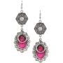 Efulgenz Boho Vintage Antique Ethnic Gypsy Tribal Indian Oxidized Silver Crystal Dangle Earrings Jewelry Set