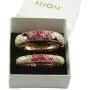 UJOY Vintage Jewelry Cloisonne Handcrafted Leaf Enameled Gorgeous Rhinestone Gold Hinged Cuff Bracelet Bangles Gifts 88A22 UJOY Vintage Jewelry Cloisonne Handcrafted Leaf Enameled Gorgeous Rhinestone Gold Hinged Cuff Bracelet Bangles Gifts 88A22