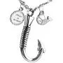 Dletay Fish Hook Cremation Necklace for Ashes Memorial Pendant Stainless Steel Keepsake Jewelry Dletay Fish Hook Cremation Necklace for Ashes Memorial Pendant Stainless Steel Keepsake Jewelry