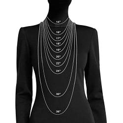Sea of Ice Sterling Silver 1mm Round Cable Chain Necklace for Women, Girls, Men 14'' - 36''