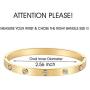MDRONEY Oval Love Bracelet Bangle Friendship Jewelry Gifts for Women Teen Girls Stainless Steel Hinged Bracelet with Cubic Zirconia Stones Present for Her Friends, Gold, Rose Gold and Silver Available
