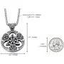 enhong Celtic Knot Necklace for Men,Stainless Steel Magic Double Side Solid Heavy Pendant with Chain