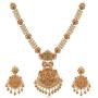 Tarinika Arina Gold-Plated Indian Jewelry Set with Necklace and Earrings - White Red Green