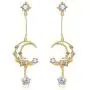 Cubic Zirconia Moon and Star Drop Earrings for Women Girls Fashion Celestial Starburst Crescent Boho Hippie Dangle Tassel Earring Copper Statement Jewelry Gifts (Gold) Cubic Zirconia Moon and Star Drop Earrings for Women Girls Fashion Celestial Starburst Crescent Boho Hippie Dangle Tassel Earring Copper Statement Jewelry Gifts (Gold)