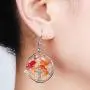 Tree of Life Earrings Natural Tree Dangle Colorful Stone Handcrafted Gemstone Jewelry for Women Tree of Life Earrings Natural Tree Dangle Colorful Stone Handcrafted Gemstone Jewelry for Women