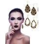 Hicarer 5 Pieces Leopard Jewelry Set Leopard Bracelet Earring Necklace for Women Girls
