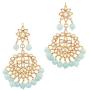 Aheli Beautiful Indian Traditional Wedding Faux Kundan Beaded Maang Tikka with Earrings Set for Women Ethnic Fashion Jewelry