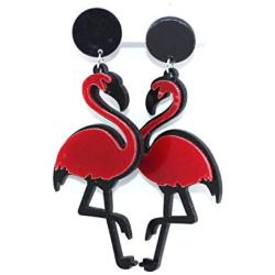 Flamingo Earrings for Women, Retro Animal Drop Earrings, Acrylic Earrings Hypoallergenic,Punk Jewelry Xmas Gifts for Girls