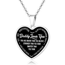 FAYERXL Personalized Heart Pendant Necklace Gift Ideas to My Daughter/Wife/Mom/Girlfriend.