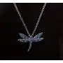 DMOMSA Sapphire Blue Lucky Dragonfly Pendant Jewelry Gift Suitable for Birthday Party Anniversary DMOMSA Sapphire Blue Lucky Dragonfly Pendant Jewelry Gift Suitable for Birthday Party Anniversary