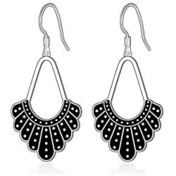 YAFEINI rbg Dissent Collar Earrings Sterling Silver Women Dangle Drop Earrings Jewelry Gifts for Ruth Bader Ginsburg Fans