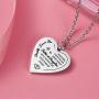 Haoflower Daughter Heart Pendant Necklace You are Braver Than You Believe Engraved Motivational Message Stainless Steel Jewelry Gifts from Mom Dad
