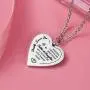 Haoflower Daughter Heart Pendant Necklace You are Braver Than You Believe Engraved Motivational Message Stainless Steel Jewelry Gifts from Mom Dad