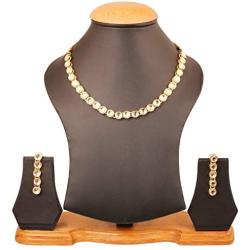 Touchstone Indian Bollywood Intricately Crafted Diamond Look Rhinestone Crystal Colorful Wedding Designer Jewelry Necklace Set in Gold and Silver Tone for Women.