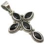 SilverStarJewel Black Onyx tcw 4.0 Pendant 1.7'' Solid Sterling Silver Jewellery Gift