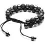 Top Plaza Men Women 8mm Lava Rock Stone Aromatherapy Essential Oil Diffuser Bracelet Braided Rope Natural Stone Yoga Beads Bracelets