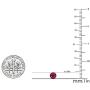 Dazzlingrock Collection 14K 5 MM Each Round Ladies Solitaire Stud Earrings, White Gold