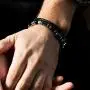 JBANS Hematite 486 Healing Stones Beaded Stretch Bracelet 2 Size for Men. Good Luck Therapy Bracelets. Strong Elastic Sring