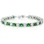 Gem Stone King Sparkling Multi-Color Round Cubic Zirconia CZ Womens Tennis Bracelet (7.50 cttw, 7 Inch)