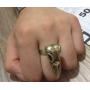 YANCHUN Skull Necklace Skull Stud Earrings for Women Stainless Steel Punk Biker Skull Ring for Men Halloween Jewelry Set
