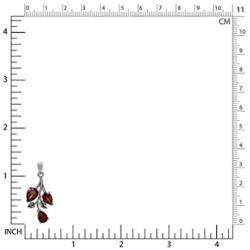 Silvershake 2.85ct. Natural Garnet 925 Sterling Silver Leaf Pendant