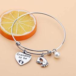 SEIRAA New Grandma Gift Grandma to Be Bracelet New Baby Gift Pregnancy Reveal Jewelry Announcement Gift for Grandmother