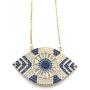 Gold Evil Eye Lariat Necklace for Women 18K Gold Plated Sliding Adjustable Chain Novel Jewelry