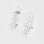 Nicole Miller New York Silvertone Casted Cutout Layered Butterfly Fashion Dangle Earrings