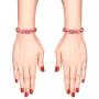 Efulgenz Fashion Jewelry Indian Bollywood Gold Crystal Floral Acrylic Resin Wedding Bracelet Bangle Set