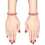 Efulgenz Fashion Jewelry Indian Bollywood Gold Crystal Floral Acrylic Resin Wedding Bracelet Bangle Set