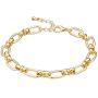 N/H Rectangle Link Bracelets for Women Gold Handmade Geometric Paperclip Classic Chain  Bracelet for Women Jewelry Gift