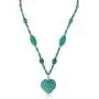 Gem Stone King 24 Inch Simulated Turquoise Howlite Necklace for Women with Heart Shape Pendant and Earring Set Gem Stone King 24 Inch Simulated Turquoise Howlite Necklace for Women with Heart Shape Pendant and Earring Set
