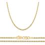 Orostar 14K Yellow Gold 2mm Diamond Cut Rope Chain Necklace, 16'' - 30''