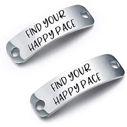 SEIRAA Find Your Happy Pace Shoe Lace Tag Running Jewelry Trainer Tag Sports Gift for Runner SEIRAA Find Your Happy Pace Shoe Lace Tag Running Jewelry Trainer Tag Sports Gift for Runner