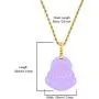 Laughing Buddha Purple Jade Pendant Necklace Rope Chain Genuine Certified Grade A Jadeite Jade Hand Crafted, Religious Green Jade Necklace, 14k Gold Finish Laughing Jade Buddha Necklace, Purple Jade Medallion, Mens Jewelry