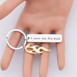 Buffy Vampire Slayer Gift BTVS Fandom Gift Fire Charm Jewelry I Want The Fire Back Keychain