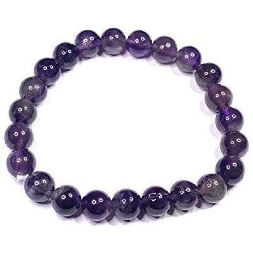 Skye Jewelry Purple Quartz Semi Precious Gemstone Round Bead Chakra Bracelet