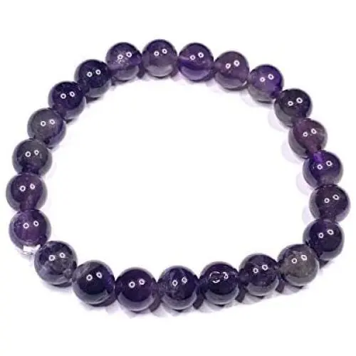 Skye Jewelry Purple Quartz Semi Precious Gemstone Round Bead Chakra Bracelet