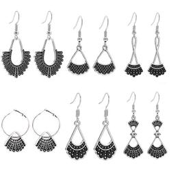 VALIJINA 6 Pairs Dissent Collar Earrings for Women RBG Dangle Drop Earrings Set Jewelry Gifts for Fans of Ruth Bader Ginsburg