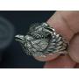 Raven Ring for Men, Norse Viking Raven Ring, Celtic Odin Raven Totem Amulet Ring, Vintage Crow Couple Ring, Punk Animal Bird Jewelry Gift for Men Boys