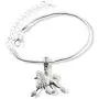 EPJ Poodle Jewelry for Women | Poodle Dog Stainless Steel Snake Chain Charm Bracelet